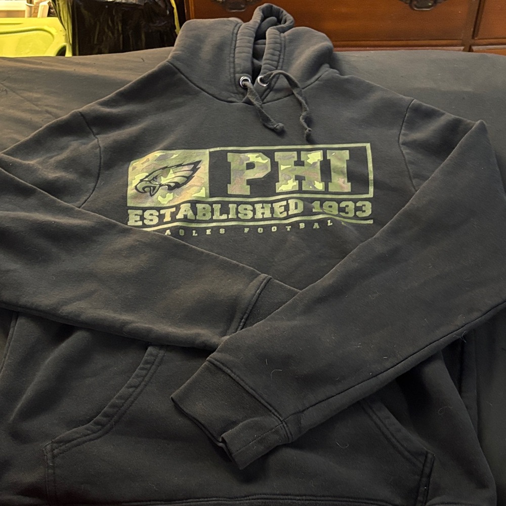NFL Black Hoodie with Green and White Logo